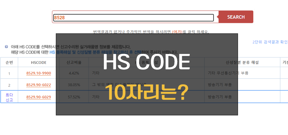 HS CODE 10자리