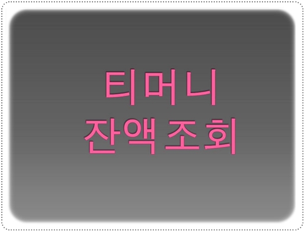  티머니 잔액조회 방법 알아봐요