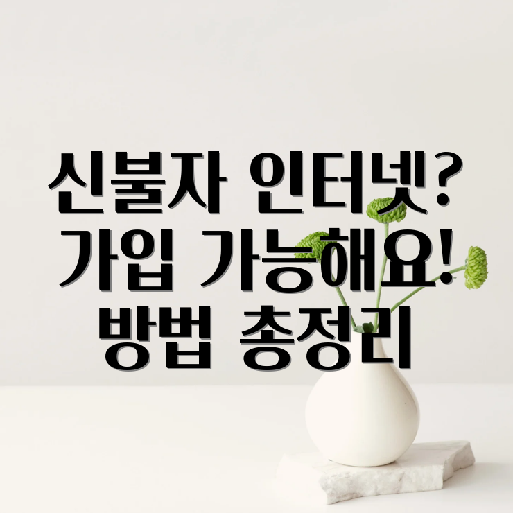 신용불량자 인터넷가입