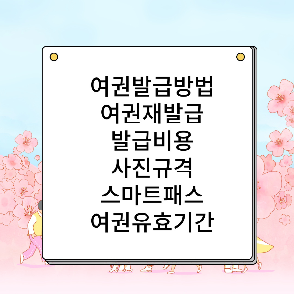 2024 여권발급,재발급방법,사진,비용,소요기간