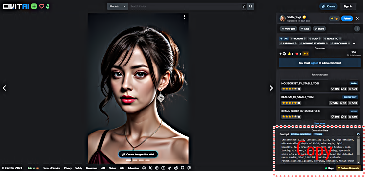 Fooocus│테스트용 프롬프트 복사 │ civitai