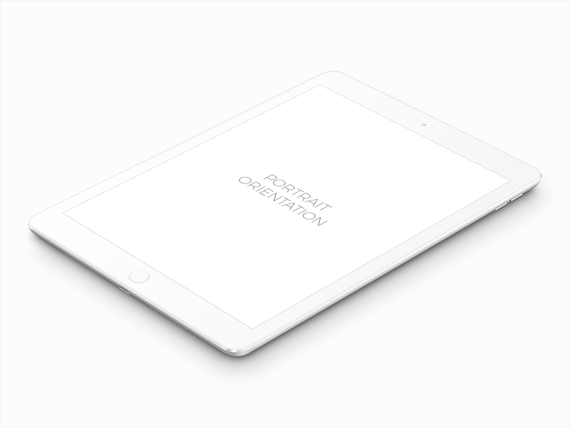 Ipad Pro 9.7 White Mockup(아이패드 프로 9.7 화이트 목업)