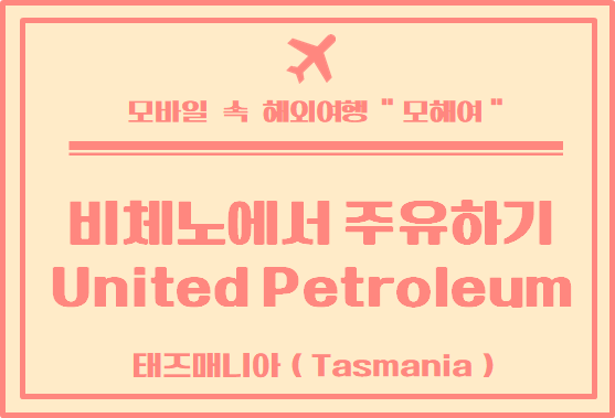  태즈매니아 여행 비체노 차 주유하는 곳 United Petroleum Bicheno (Pie Face)