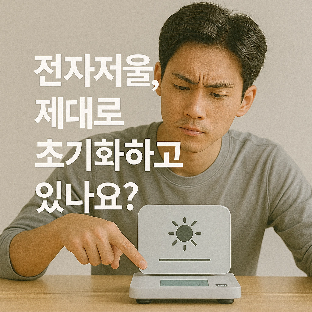전자저울 초기화만 하면 정확해질까 영점·교정·보안 설정까지 챙겨야 하는 진짜 이유는?