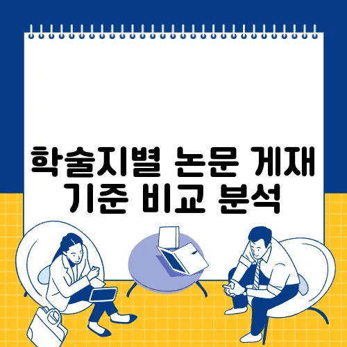 학술지별 논문 게재 기준 비교 분석