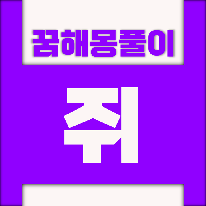  [꿈해몽풀이] 쥐 꿈해몽 모음