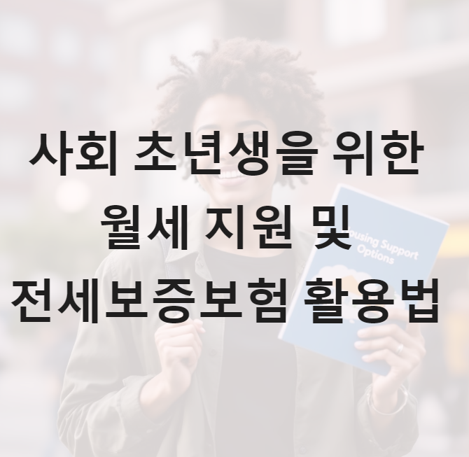 사회 초년생을 위한 월세 지원 및 전세보증보험 활용법