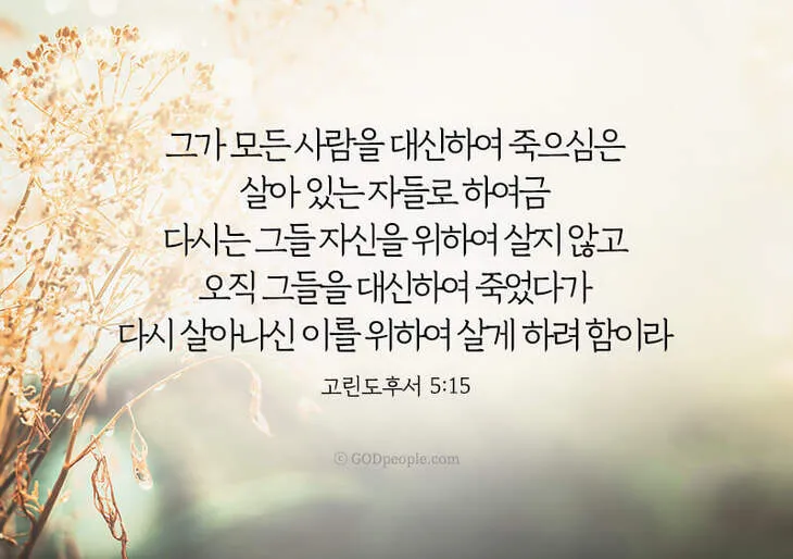고린도후서 5장 17절 해석 - 그런즉 누구든지 그리스도 안에 있으면 새로운 피조물이라_7