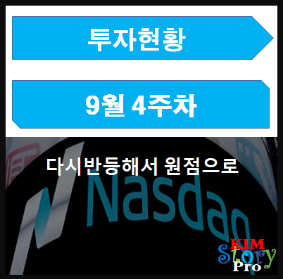  9월 4주차 투자현황 - 다시반등해서 원점으로