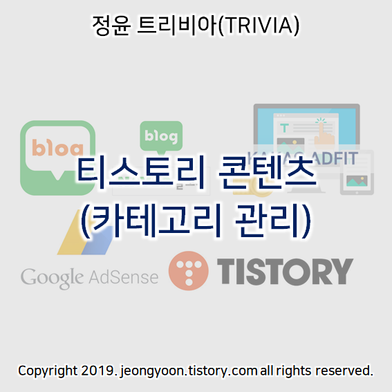  티스토리 콘텐츠 (카테고리 관리)