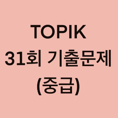 토픽(TOPIK) 31회 중급 어휘 및 문법 기출문제 (19~30 문항)
