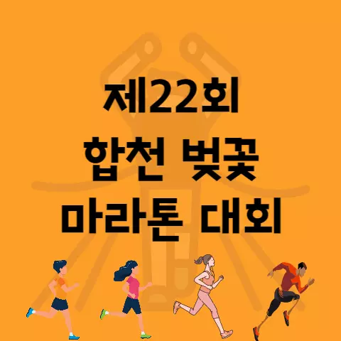 제22회 합천 벚꽃 마라톤 대회 코스 고저도 참가비 등