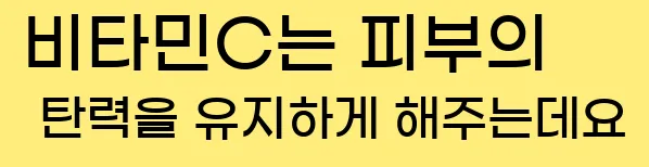 비타민C는 피부의 탄력을 유지하게 해주는데요