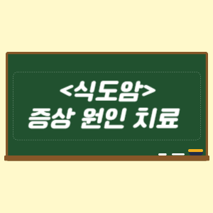 식도암의 증상 원인 예방과 치료 방법