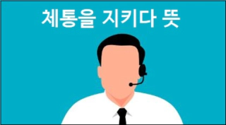 체통을 지키다 뜻