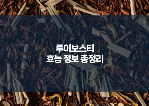 루이보스티 효능 정보 총정리