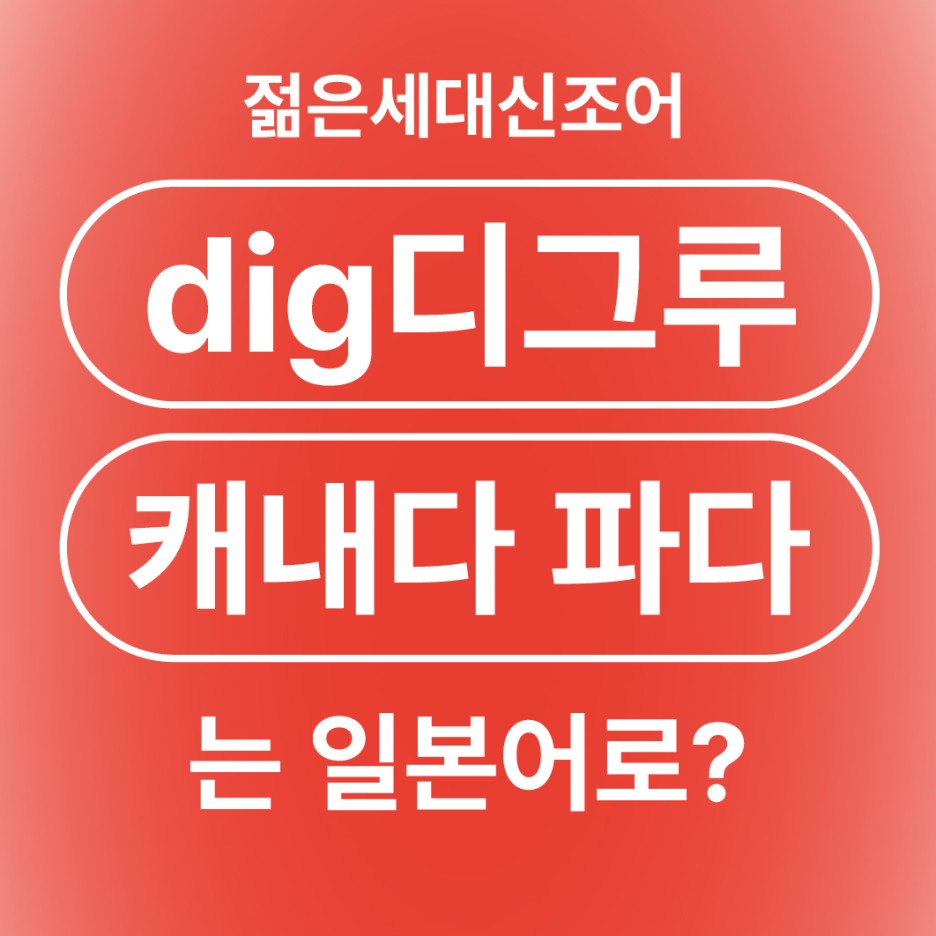 ディグる digる 디그루 덕질하다 일본어로