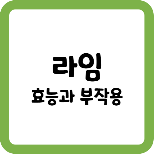 라임의 효능과 부작용