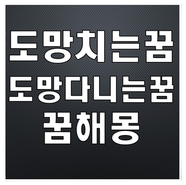  도망치는꿈 도망다니는꿈 꿈해몽 알아봐요