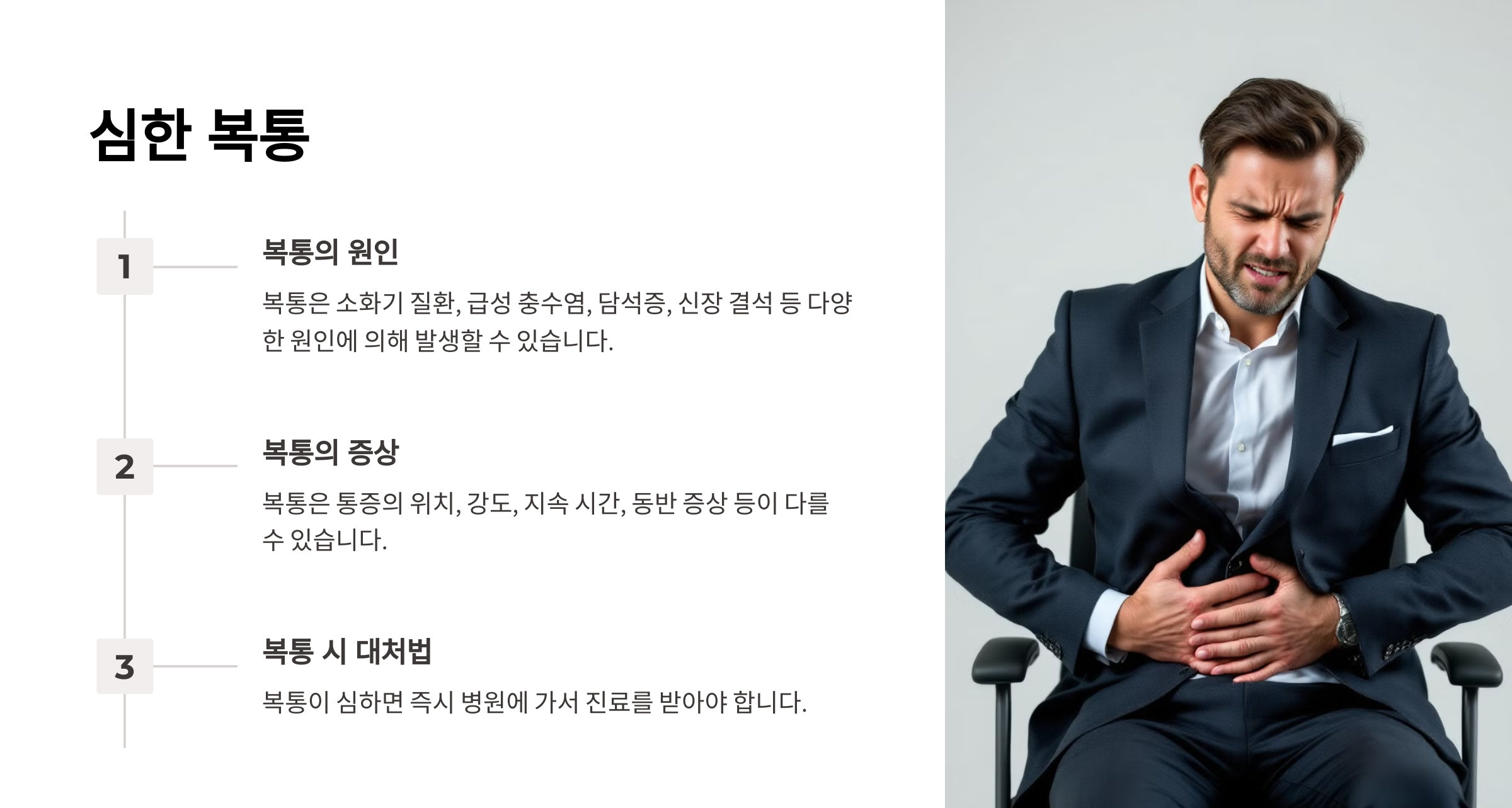 심한 복통