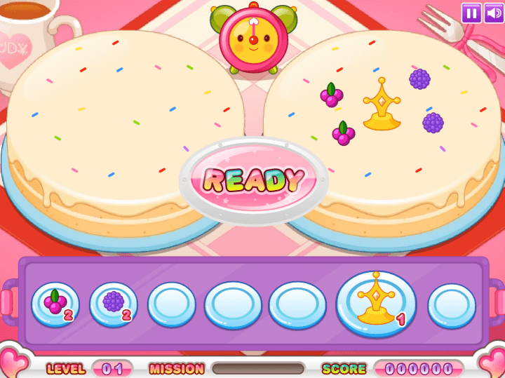 쥬디의-케이크-꾸미기-플래시게임-시작-화면