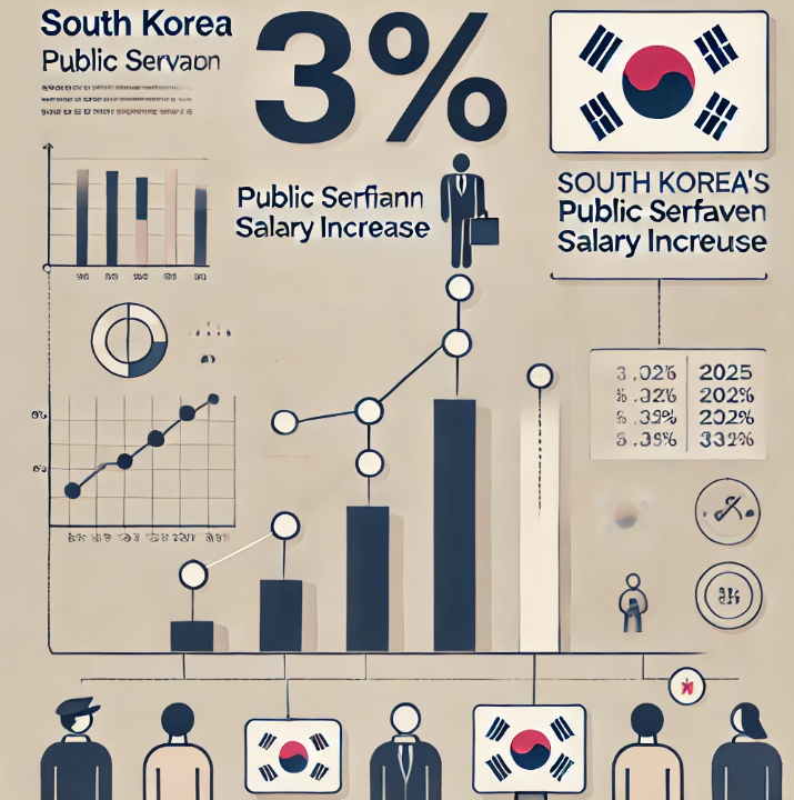 2025 공무원 봉급 인상률 3% 결정! 하위직 더 오른다