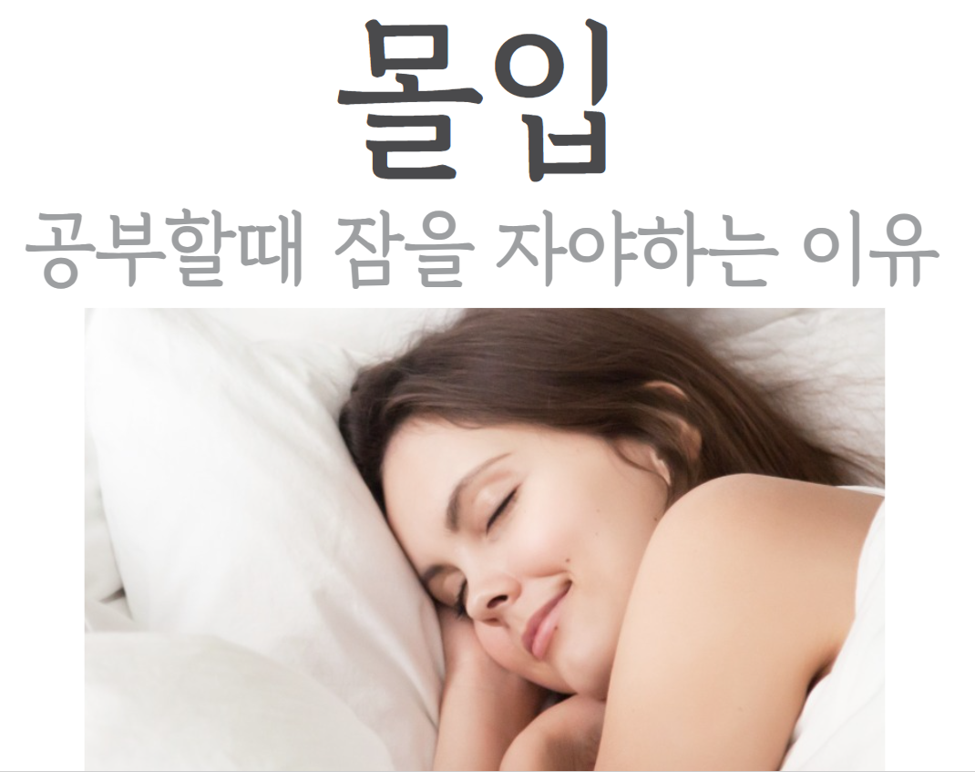  공부방법, 충분히 자야하는 이유, 선잠, 기억력 - 몰입