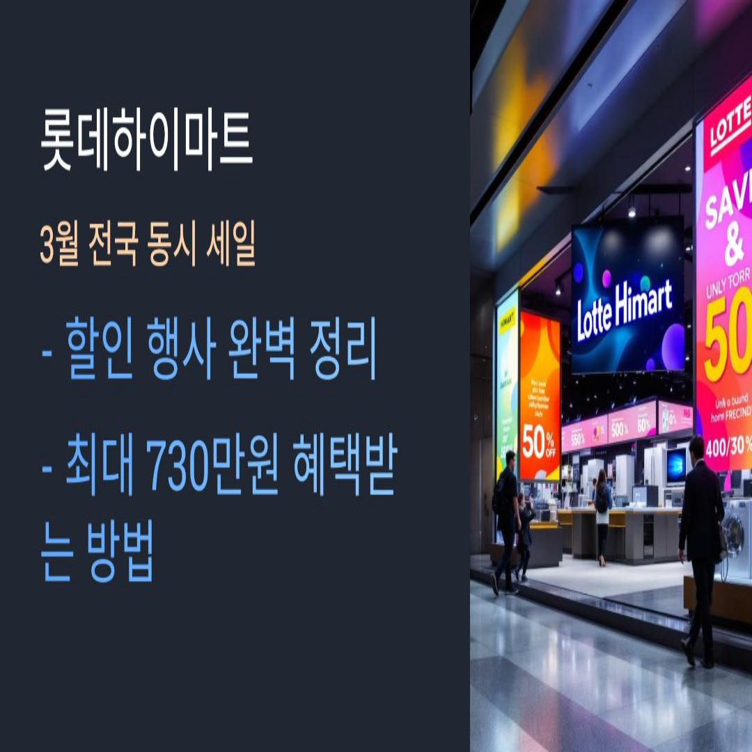 롯데하이마트 3월 전동쎄 할인 행사 및 최대 730만원 혜택