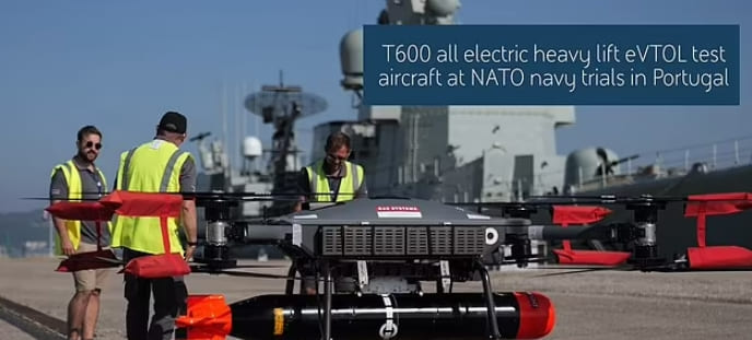어뢰로 공격하는 터미네이터 드론 떳다: NATO VIDEO:Take a look at T-600 the drone that launches a torpedo from air