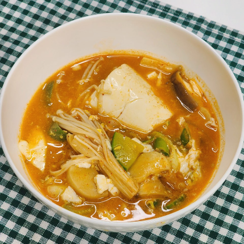 순두부찌개 완성