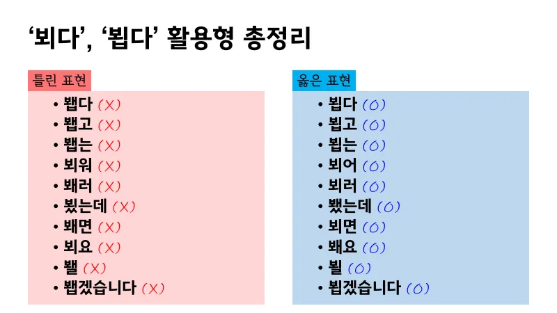 뵈요 봬요 뵙겠습니다 봽겠습니다 맞춤법 정리_8