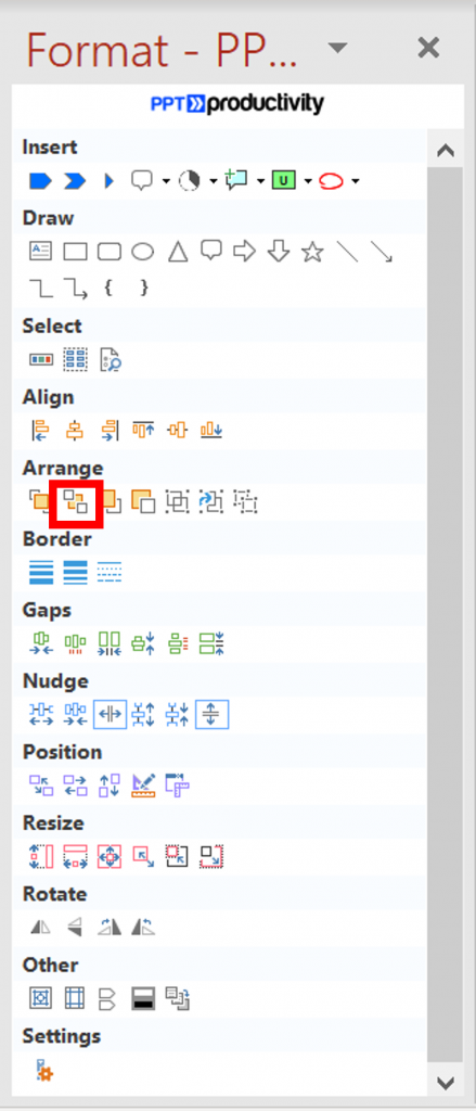 PPT 삽입 메뉴 도구 모음