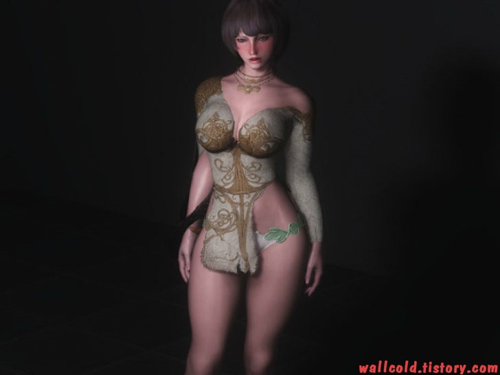 스카이림 의상 - 로그 의상 elika outfit clothes hdt skyrim mod 002