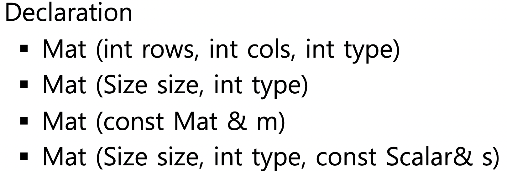 Mat, Pixel Type