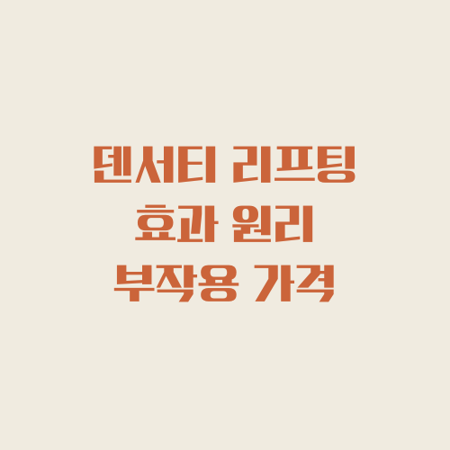  덴서티 리프팅 효과 원리 부작용 및 가격 정보 (써마지 FLX + 인모드 ??)