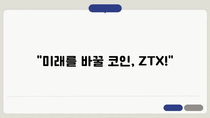 지티엑스코인(ZTX)의 이해와 전망