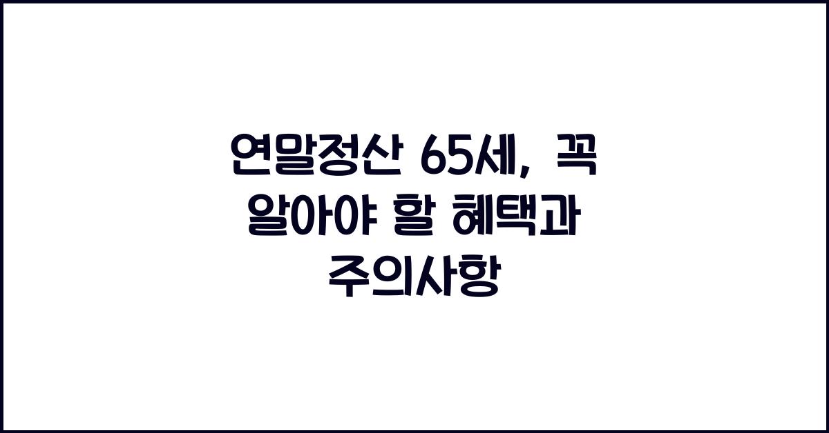 연말정산 65세