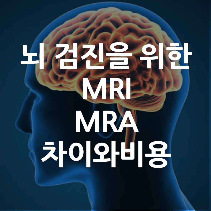  뇌 MRI MRA 검사 차이점 및 건강검진 비용 정리