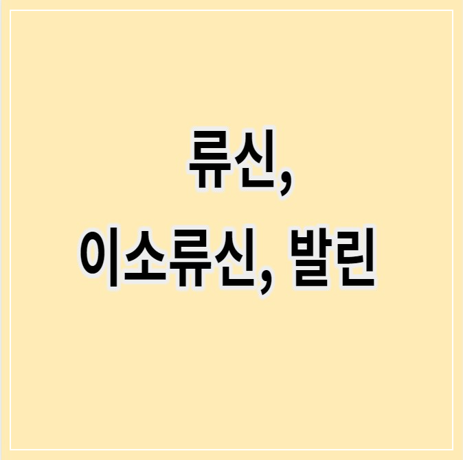 류신 이소류신 발린