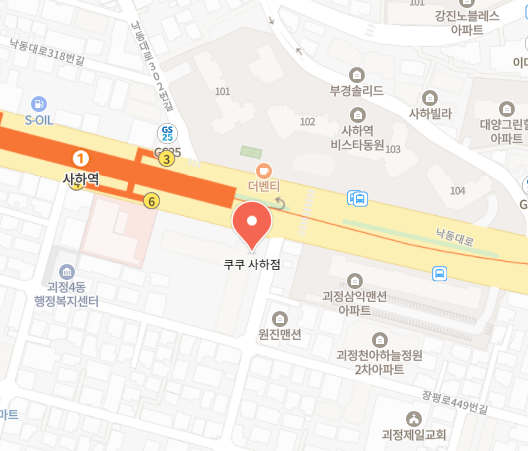 쿠쿠 사하점 위치 이미지