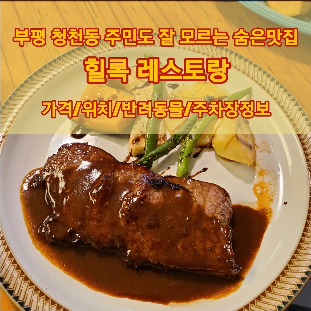  부평 청천동맛집 조용한 캠핑분위기의 힐록 레스토랑, 반려동물과 아이동반가능? 주차장유무