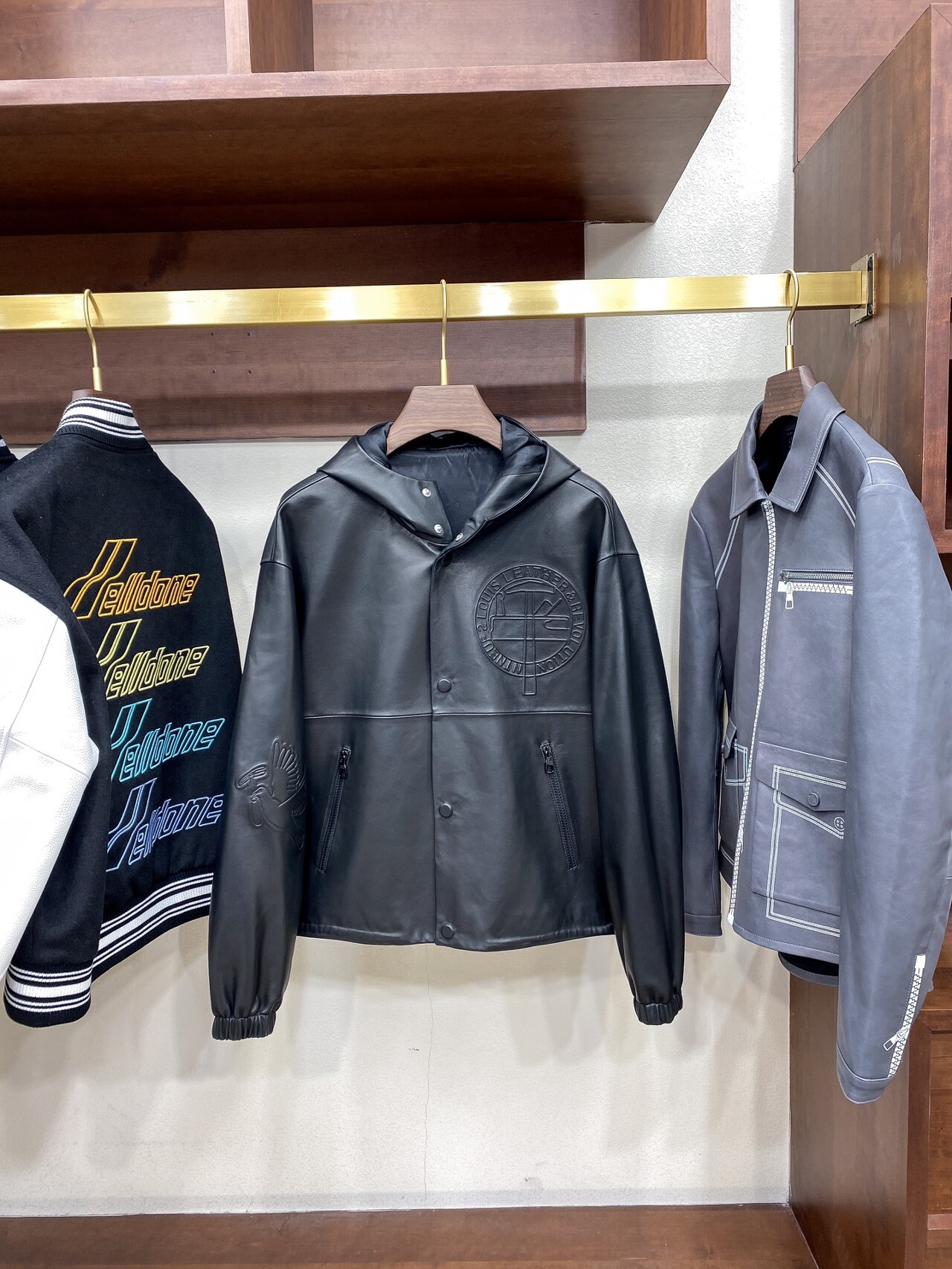 [LOUIS VUITTON] 루이비통 집 스루 레더 블루종 후드 자켓