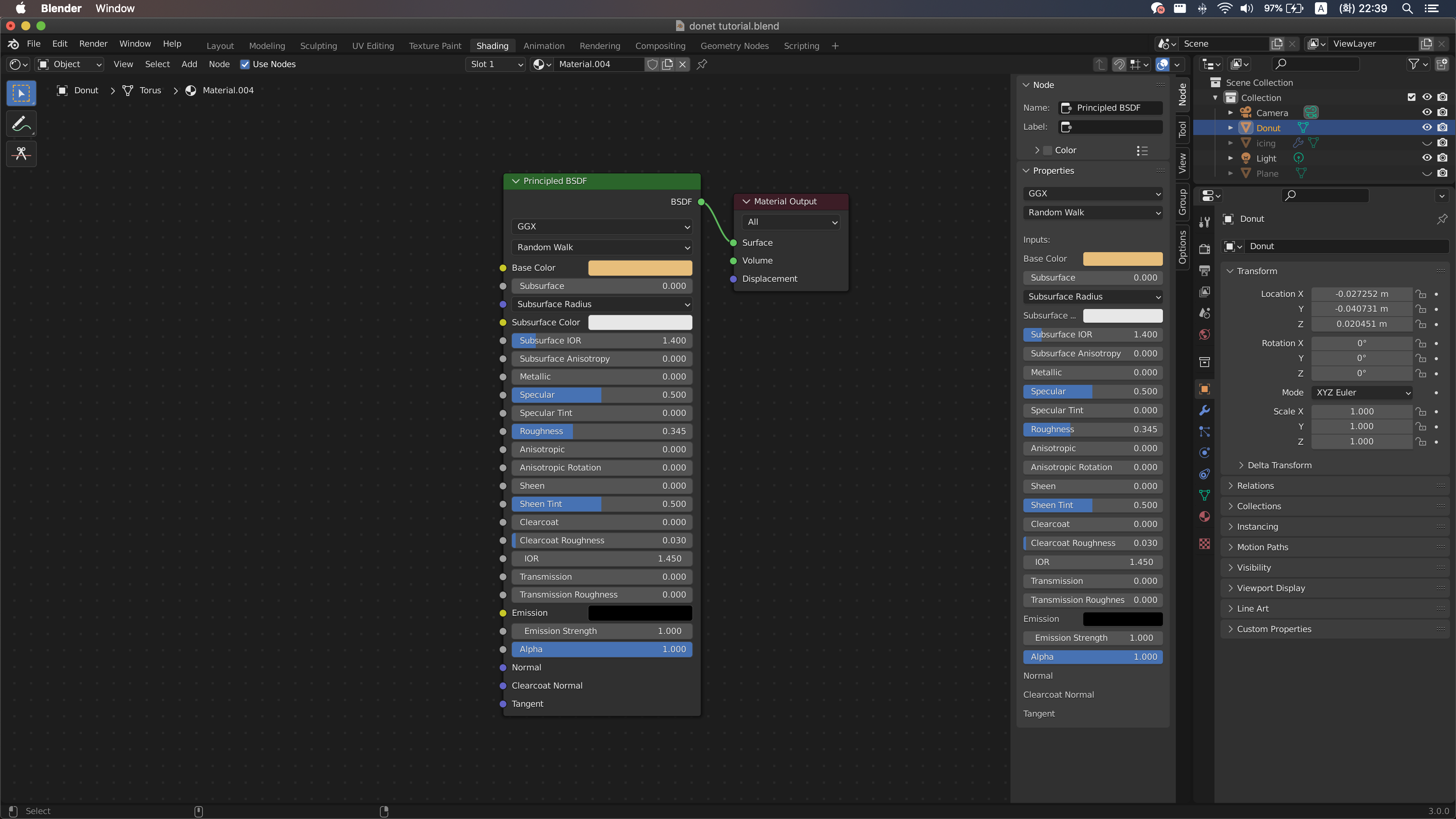 I can't see my object in shading tab(workspace). 