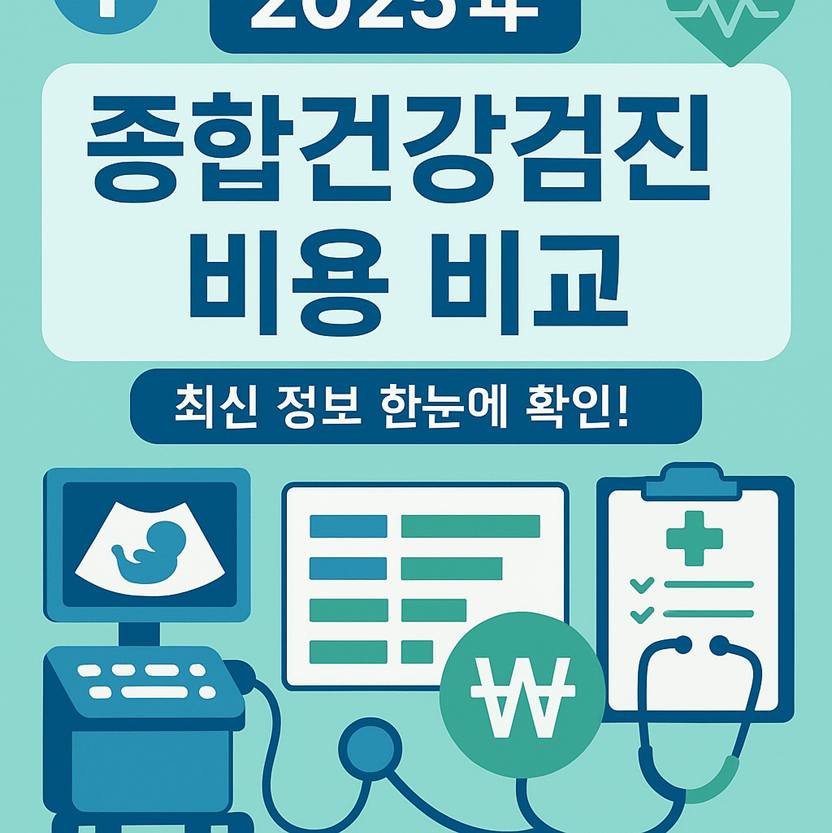 2025년 한국 종합건강검진 비용 비교표