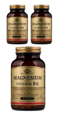 솔가 마그네슘 비타민 B6 포함 타블렛&#44; 250개입&#44; 3개