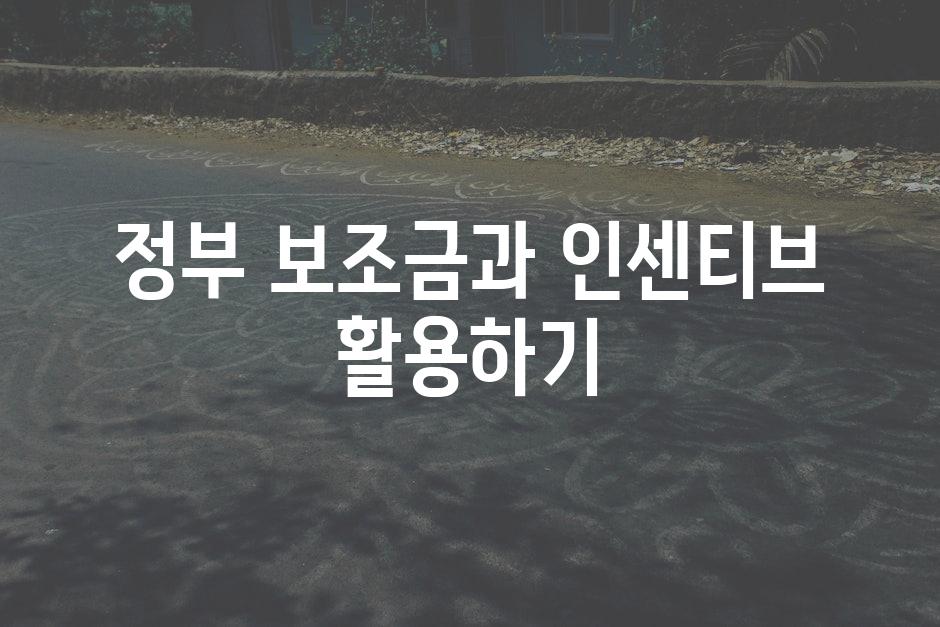 정부 보조금과 인센티브 활용하기
