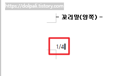  한글 전체 쪽 번호 넣기/지우기/표지제외