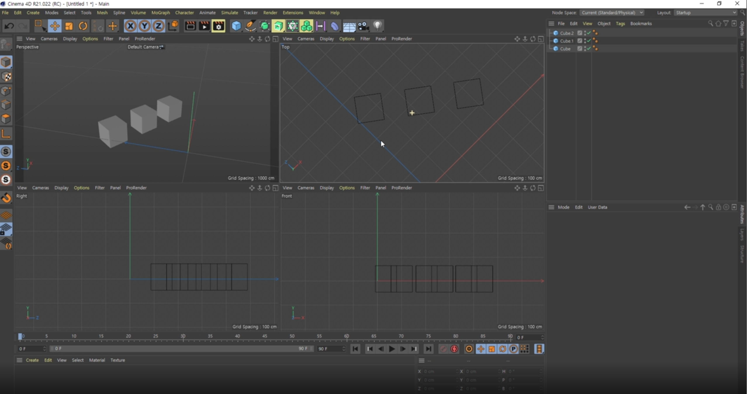탑뷰의 왼쪽 하단 방향 액시스도 같이 회전이 된다