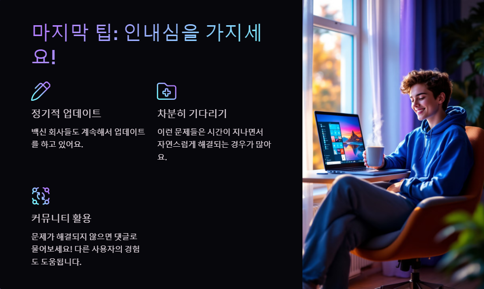 윈도우11에서 백신 프로그램 충돌 해결법