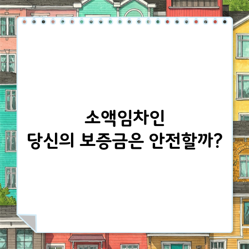 소액임차인, 당신의 보증금은 안전할까?